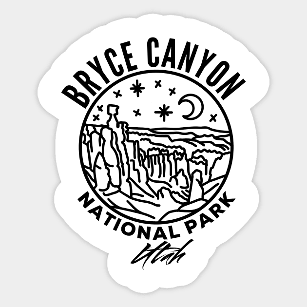 Bryce Canyon National Park Sticker by HalpinDesign